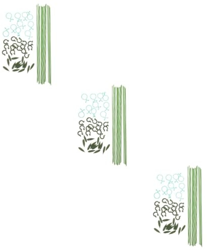 Kisangel 3 Juegos Estacas de Soporte para Plantas de Soporte Simple para Jardín Accesorio Duradero para Plantas Trepadoras y Flores para Rosales y Guisantes