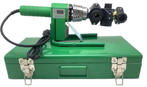 BAOJUHUIKANG Herramienta de Soldadura de Tuberías PPR Digital, Calentamiento Rápido, Temperatura Ajustable, Completa con Moldes y Estuche, para Reparaciones de Plomería