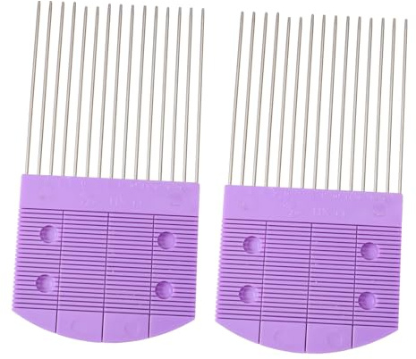 ULTECHNOVO 2 Pezzi Pettini Quilling Carta in Plastica e Acciaio Inossidabile Strumenti per Arte Fai da Te per Tessitura e Decorazioni Creative