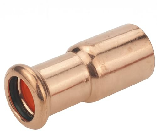 Westco - Reductor de ajuste a presión de cobre de 67 x 42 mm, adaptador de tamaño de tubería de agua para conexiones de prensa seguras
