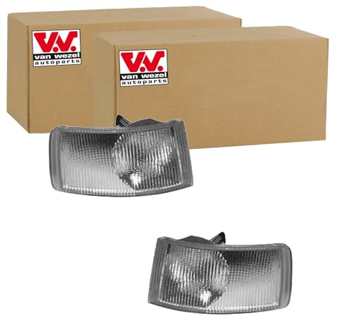 2X Van Wezel Blinkleuchte Blinker Weiß vorne | 1747905 + 1747906 passend für Jumper