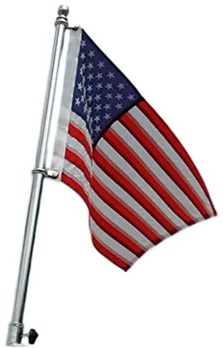 Taylor Made Stainless Steel Flag Pole Kit 18 – Made from T304 stainless steel – Adjustable clips for a taut fit – Easy installation to boat gunwale – Mounting base and hardware included – 2020109077