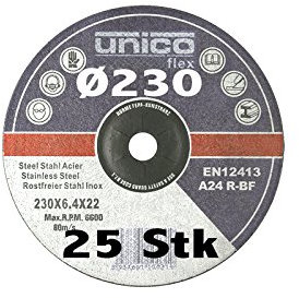 25 Stück Schruppscheibe Ø 230mm für Winkelschleifer T27 gekröpft Schleifmopteller