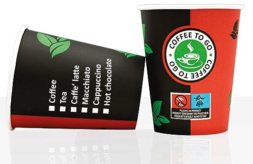 Coffee to go Becher aus Hartpapier 0,2l, 100Stk, Pappbecher, Kaffeebecher to go