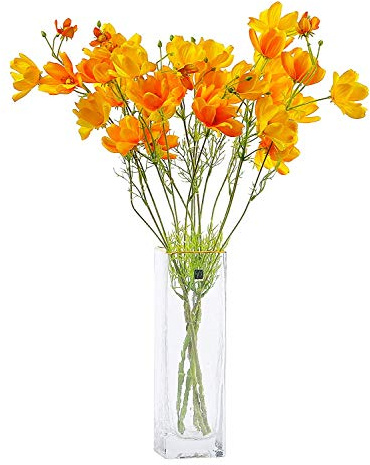 cn-Knight 6pcs Künstliche Wildblumen Kosmos,58cm Langer Stiel Coreopsis für Hochzeit Brautschmuck Blumenstrauß DIY,Heimdekoration,Tafelaufsätze,Hellrosa
