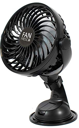 CORA 000120846 Ventilator mit Saugnapf und Halterung für Armaturenbrett