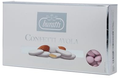 Buratti Confetti Confettis aux Amandes Avola de Turin Rose 1 Kg