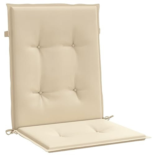vidaXL Gartenstuhlauflagen 4 STK., Niedriglehner Auflagen für Gartenstühle, Stuhlauflage Stuhlkissen Outdoor, Sitzauflagen Sitzkissen, Beige Oxford-Gewebe