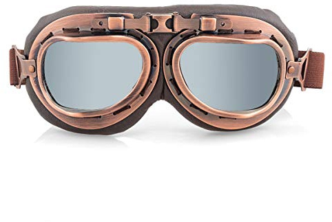 evomosa Motorradbrille Retro Windproof Dustproof Motorcycle Eyewear Protect Brille (S Color)