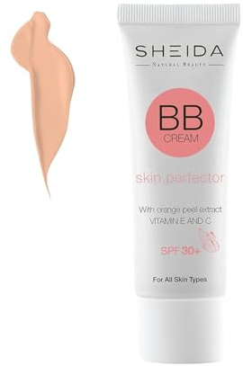 Sheida BB Cream, Tinted Day Cream with SPF 30+, 24h Moisture and Skin Optimiser for an Even Complexion, Enriched with Vitamin E & C. Multifunctional Care with Sun Protection (Extra Light)