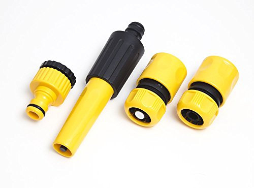 3 Packungen mit 2 Schlauchverbindern, 1 Wasserhahn + Reduzierstück, 1 Sprühdüse