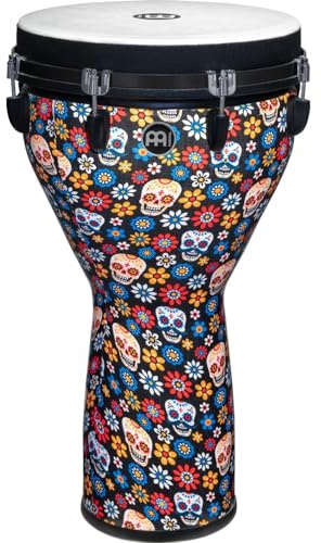 Meinl Percussion Jumbo Djembe Instrument - Sehr große Handtrommel - Mechanisches Stimmsystem - Durchmesser 14 Zoll - Kunststoff, Mehrfarbig (JD14DA-DH)