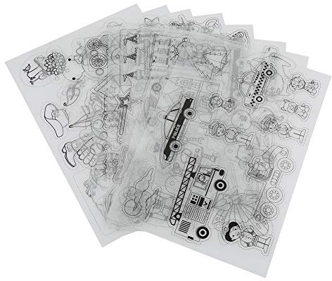 Tnfeeon 8-teiliges Schrumpffolien-Set, Schrumpfpapier Zum Basteln, Schrumpffolienblätter für Bastelarbeiten (20 * 29 CM)