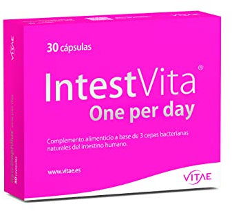 Vitae IntestVita One per Day 30 cápsulas| Probióticos | Facilitar las digestiones pesadas | Regenerar la flora intestinal | Cuidado y salud digestiva