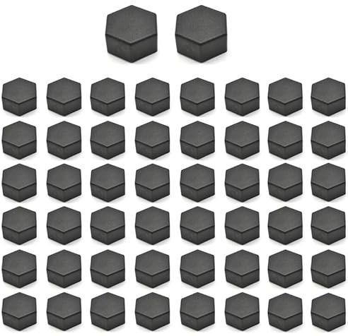 Aoktorkit 50 Pcs Hex Nut Covers, Black M6*10 * 8 Nut Caps, Plastic Nut Protection Caps for Hex Hexagon Nuts
