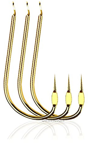 Angeln Quick Knot Tool 100 stücke Nonblech Hohe Kohlenstoffstahl Angelhaken Salzwasser Süßwasser Karpfen Angelhaken Werkzeug Zubehör Goldene Größe # 1/2/3/4/5/6/2 Verschiedene Angelhaken (Color : 1#