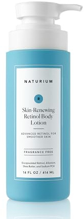 Naturium Skin-Renewing Retinol Body Lotion Jumbo, Advanced Firming Anti-Aging Skin Care, with Encapsulated Retinol & Shea Butter, 14 oz
