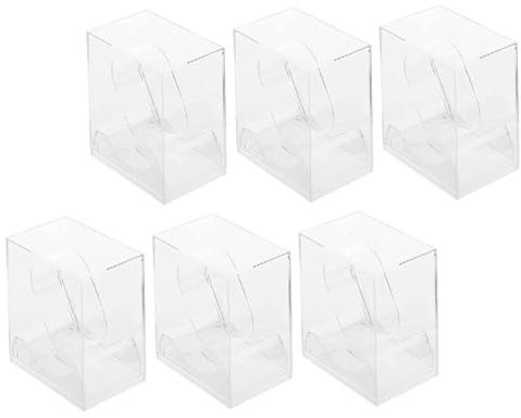 VALICLUD 6stücke Transparente Uhrenbox Mit Fächern Uhren-aufbewahrungsbox Aus Hochwertigem Material Tragbares Uhrenetui Für Schmuck-organisation Und Präsentation