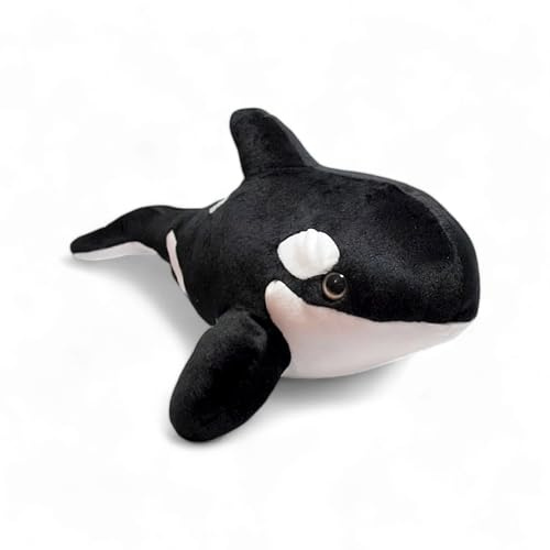 Generisch aninu Orca-Kuscheltier – Orca-Patenschaft mit Tracking-App, Wal Kuscheltier Killerwal Schwertwal Plüschtier Stofftier für Kinder Mädchen Jungen, personalisiert Geschenk