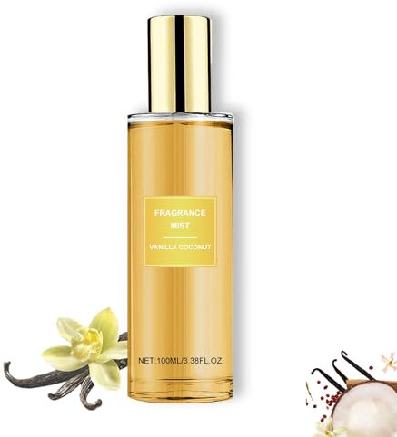 Profumo per La Pelle Alla Vaniglia,Profumo Vaniglia,Profumo per Capelli Donna, Profumo Concentrato Al Cocco E Vaniglia,Spray Profumato per Capelli E Corpo Alla Vaniglia (Vaniglia)