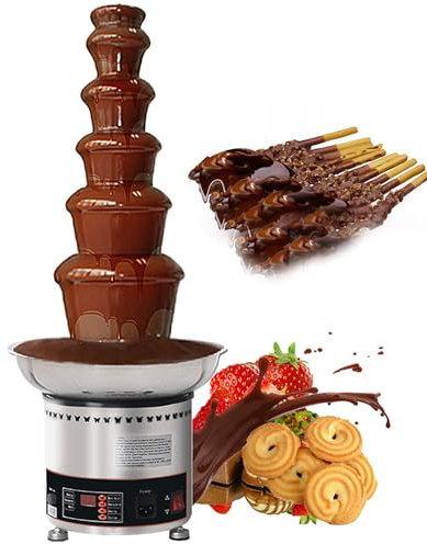 Máquina de Fuente de Chocolate de 6 Niveles, máquina eléctrica para derretir Chocolate, 30-150 °C, Temperatura Ajustable, Material de Acero Inoxidable 304, máquina de Cascada de Fuente de Chocolate