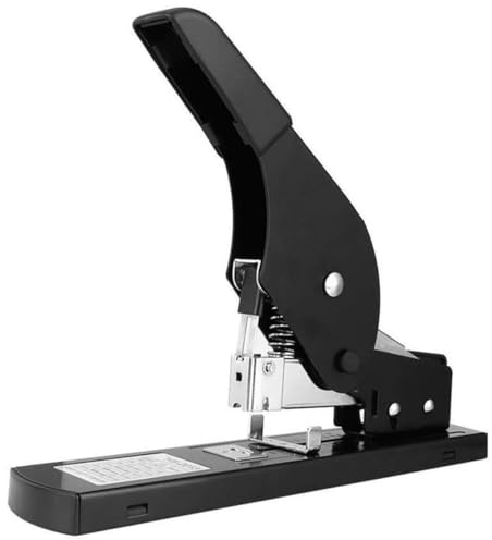 Grapadora de Gruesos, Grapadora de Alta Resistencia, Adecuado para Tipo 23/6mm, 23/8mm, 23/10mm, 23/13mm, 23/15mm, Capacidad para 120 Hojas, Ideal para Oficinas, Librerías y Escuelas, Negro