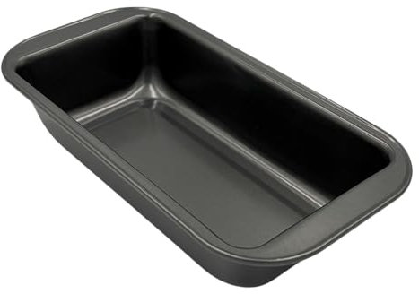 Hilltop Supplies Carbon Steel Loaf Baking Tins, Non Stick, Food Safe, Bread Tin, Home Bakeware, 25cm x 13cm, Single Loaf Mould, Two Pack, Bread Baking Pan, Premium Baking Tin