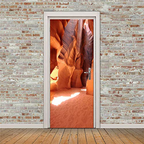 Tür bekleben mit Türtapete Selbstklebend Abstrakte Berge Tür verschönern mit Türfolie Türaufkleber Türbilder Türposter Türklebefolie B77 x H200cm
