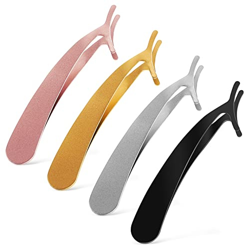 Ipetboom 4pezzi Pinzette Per Applicazione Inossidabile Ergonomici Per Estensioni e Rimozione Colori