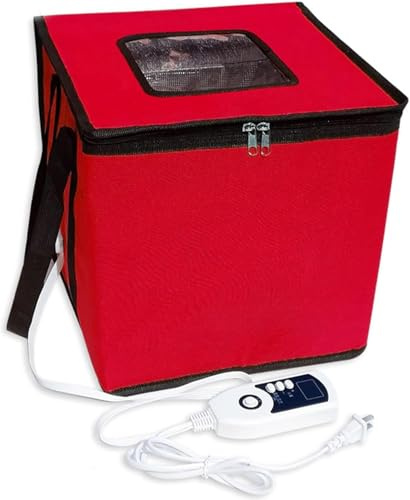 Étuve à Pain Tapis Chauffant, Boîte D’étuve à Pâte avec Chauffage Tapis Chauffant De Fermentation Au Levain Boîte Portable De Fermentation du Pain pour La Fabrication du Pain, Red, 43 * 43cm