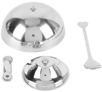 Yechiry Tasse de Crème Glacée à Pied, 304 Tasse de Bonbons Collation Yogourt Rond en Acier Inoxydable, Bol Dessert en Métal Rétro avec Cuillère pour Salade, Fruit (Grande taille 11 cm)