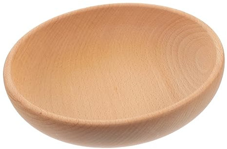 LIGIGWASH Plato de Madera Redondo de Haya para Servir y Postres
