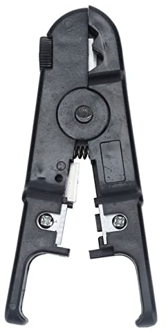 Alicates de alambre de alambre Herramienta de enggir de servicio pesado profesional con cuchillas ajustables para UTP STP Líneas telefónicas planas redondas Negro