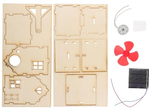 MILISTEN Solar Bausatz Junge Mädchen Holzhaus DIY Solarenergie Spielzeug Pädagogisch Sicher Ohne Chemie Als Geschenk Für Mädchen Jungen Fördert Naturwissenschaften Und Experimentelles Lerne