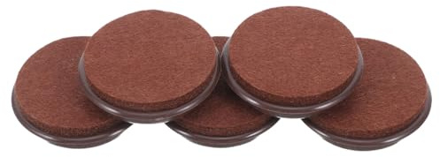 NIYANGLE 5 pièces Lot de Patins Ronds Plastique Antidérapants pour Meubles Protection Sol et Fixation roulettes Stoppers pour Canapés et Chaises Base Feutre pour Tapis et Sols Durs
