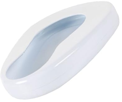 TOYZFRIENDY Bassins de Lit pour Patients Alités en Émail Blanc Lisse Antidébordement Siège Urinoir Portable pour Homme Femme Usage à Domicile Soin Personnes Âgées
