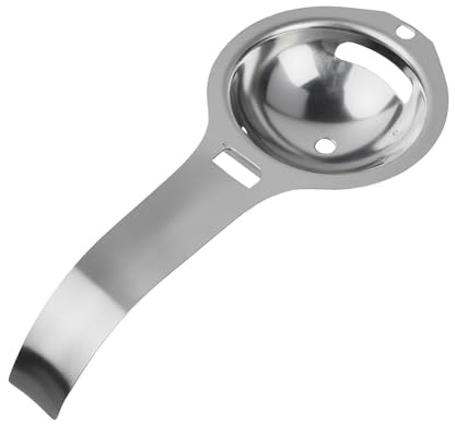 Separador de Yemas de Huevo en Acero Inoxidable 304, Extractor de Clara de Huevos Premium para Cocina Alimenticio Divisor de Huevo Egg Yolk Separator Gadget Versátil para Hornear