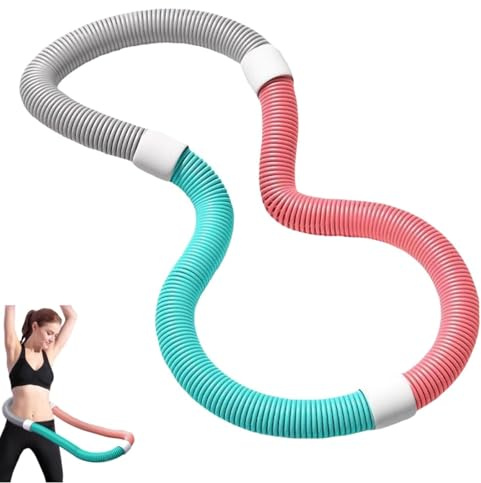 Aro hula suave con peso para adultos, plegable, sin daños en la cintura, diseño de resorte, portátil, para casa, gimnasio, adultos, cuerpo adelgazante, equipo de ejercicio para adelgazar