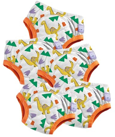 Bambino Mio Culotte d'Apprentissage Propreté Coton Lot de 5, Réutilisable | Culotte d'apprentissage propreté 2-3 ans en coton, lavable et réutilisable pour accompagner la transition des couches.