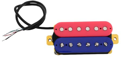 DECORNIJIA Pickup ad Rendimento per Chitarra Elettrica Doppia Bobina Silenzioso Regolabile Spaziatura Poli di Sostituzione di Ricambio al Manico Ponte