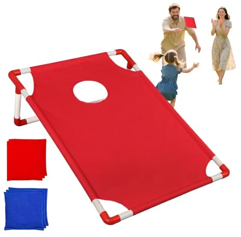 Kids Cornhole Game Set – Tragbares Board mit Aufbewahrungstasche, geräumiger Beanbag Toss Toy, 6 Beanbags enthalten | Indoor und Outdoor Yard, Lawn, Camping, Geburtstag Party, Kinder