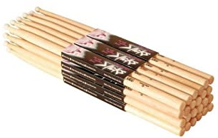 OnStage On-Stage Hickory 7A Nylon Tip Drumsticks, 12 Pairs