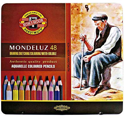 Koh-I-Noor Mondeluz 3726 Künstler Aquarellbuntstifte, 48er Set
