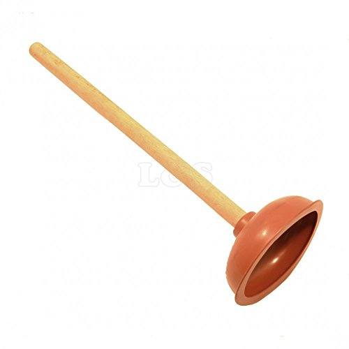 5 Rubber Sink Plunger with Wooden Handle