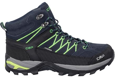 CMP Rigel Mid Trekking Shoes Wp, Scarpe da trekking Uomo, B.Blue-Gecko, 44 EU