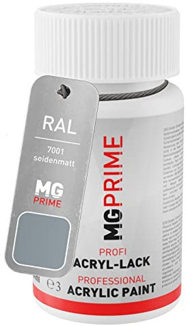 MG PRIME RAL 7001 Silbergrau/Silver grey seidenmatt Lackstift 50 ml schnelltrocknend