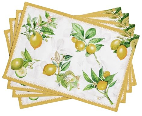 Maison d'Hermine Platzsets 100% Baumwolle (33cm x 48 cm, 4er-Set)