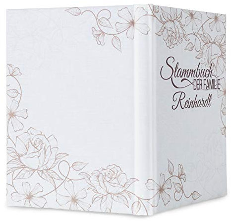 Hochzeitideal Stammbuch der Familie Familienstammbuch bedruckten Buchbinderleinen (506 - Bruna personalisert)
