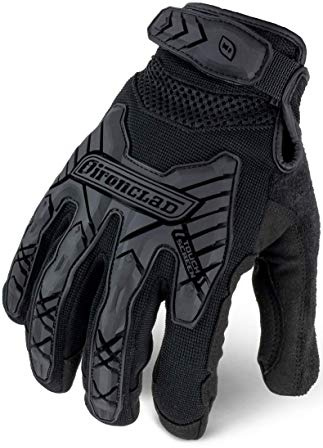Ironclad Command Tactical Impact, Touch Screen Gloves, TPR Impact Protection, TAA Compliant (1 Pair) IEXT-IBLK-07-XXXL