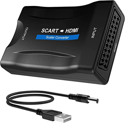 DIGITNOW! SCART to HDMI Converter, Universal 1080P (60Hz) Output, Compatible with DVD, Set-top Box, Blu-ray, HDTV, Monitor